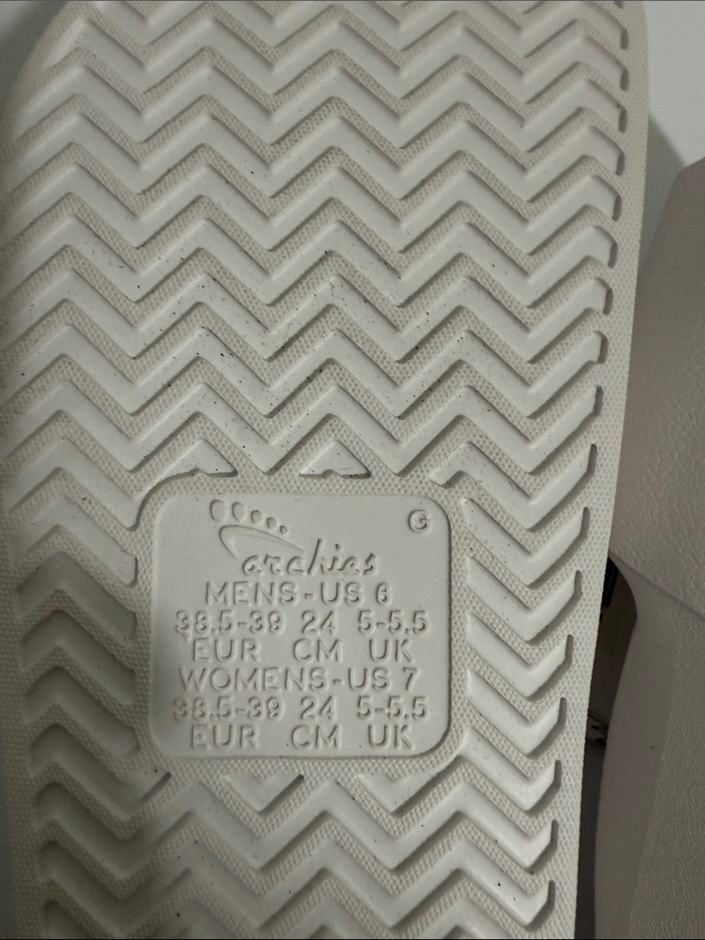 Archie’s White Unisex Slide Sandals for Women Size 7 - Picture 5 of 5